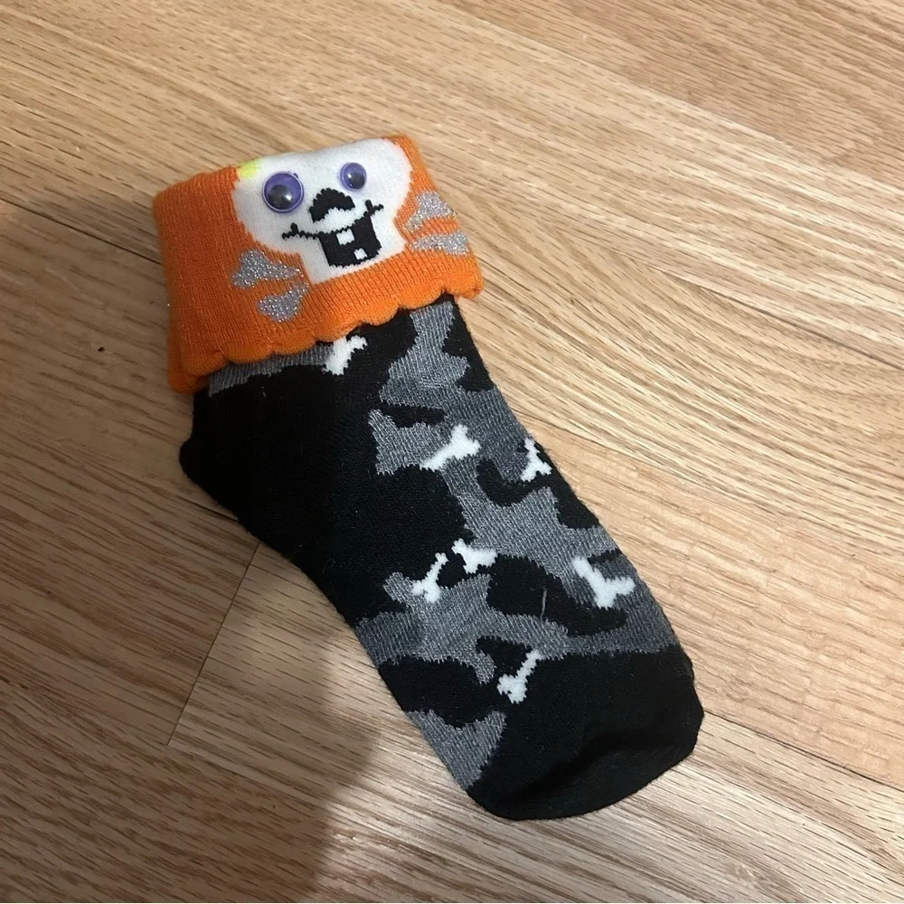 Halloween Skeleton Socks NEW Toddler Googly Eyes